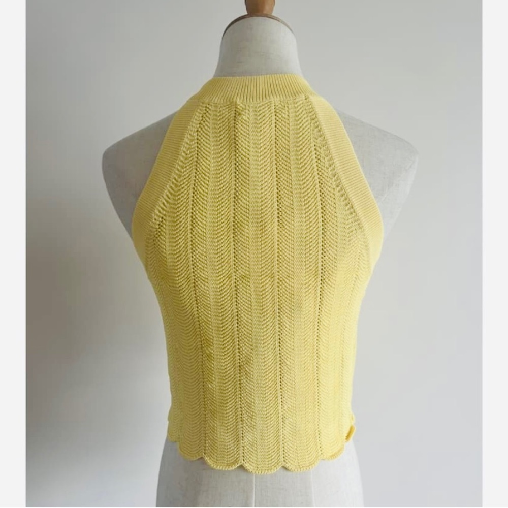 Aritzia Wilfred lemon merengue yellow top - Picture 4 of 8